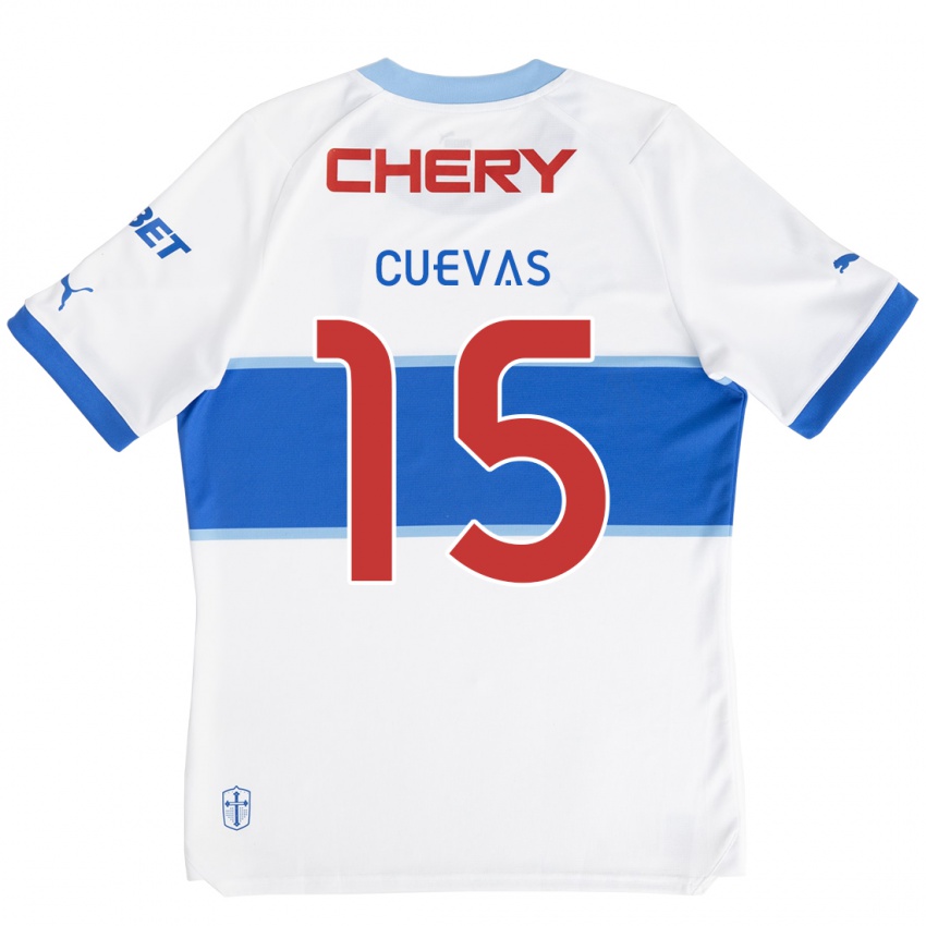 Damen Cristian Cuevas #15 Weiß Blau Heimtrikot Trikot 2024/25 T-Shirt Schweiz