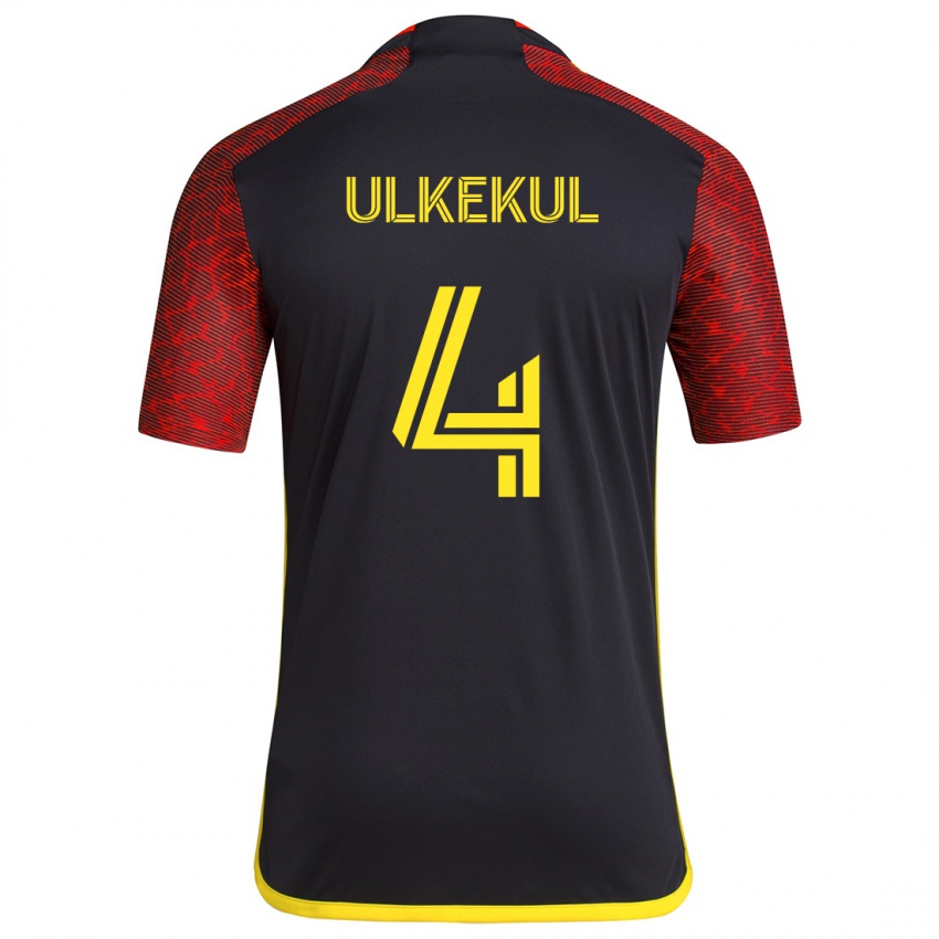 Damen Jodi Ulkekul #4 Rot Schwarz Auswärtstrikot Trikot 2024/25 T-Shirt Schweiz