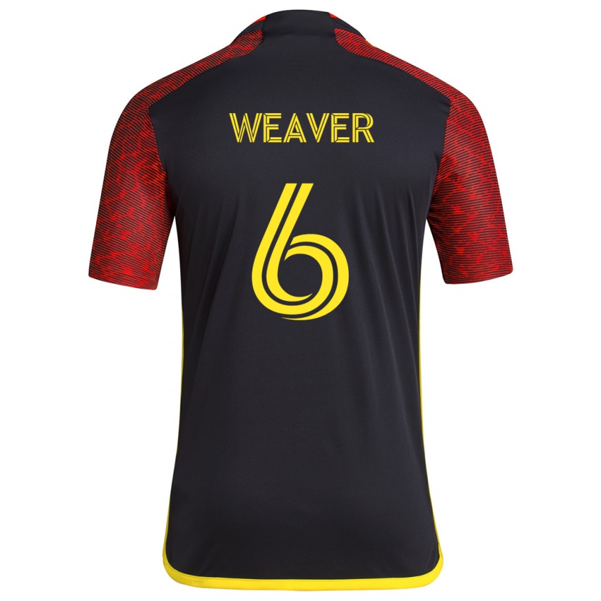 Damen Morgan Weaver #6 Rot Schwarz Auswärtstrikot Trikot 2024/25 T-Shirt Schweiz