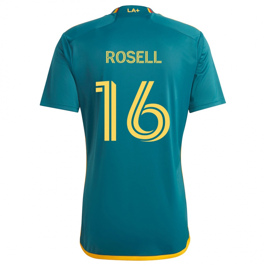 Damen Uri Rosell #16 Grün Gelb Auswärtstrikot Trikot 2024/25 T-Shirt Schweiz