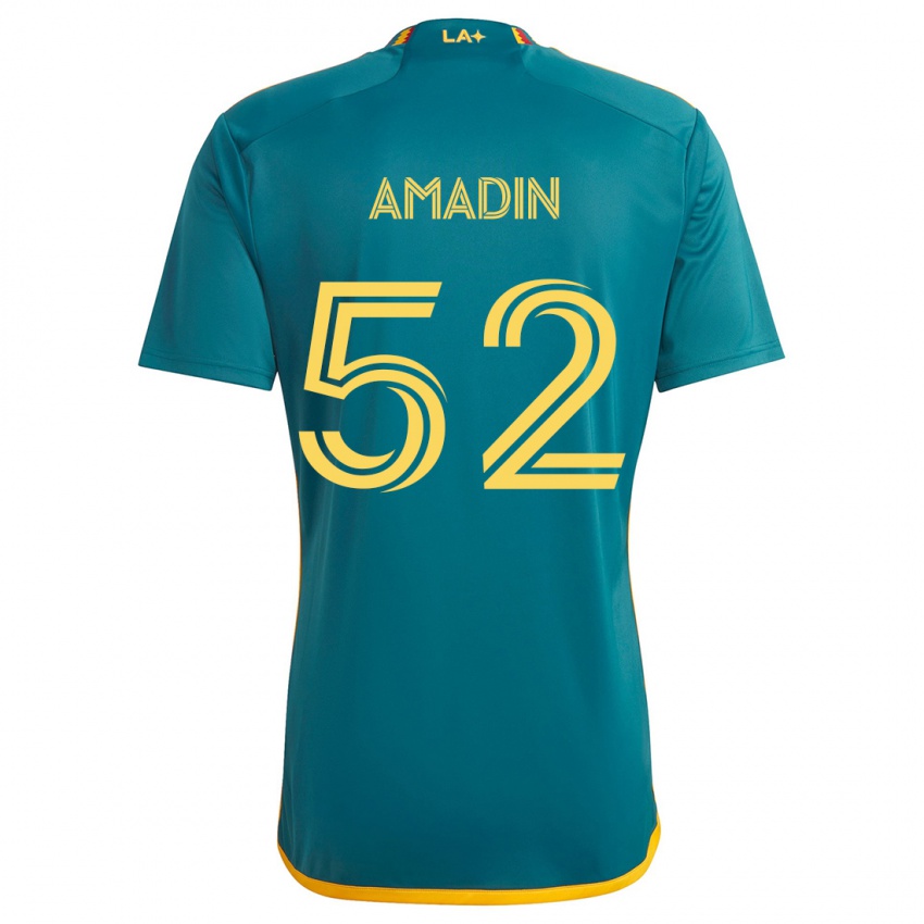 Damen Elijah Amadin #52 Grün Gelb Auswärtstrikot Trikot 2024/25 T-Shirt Schweiz