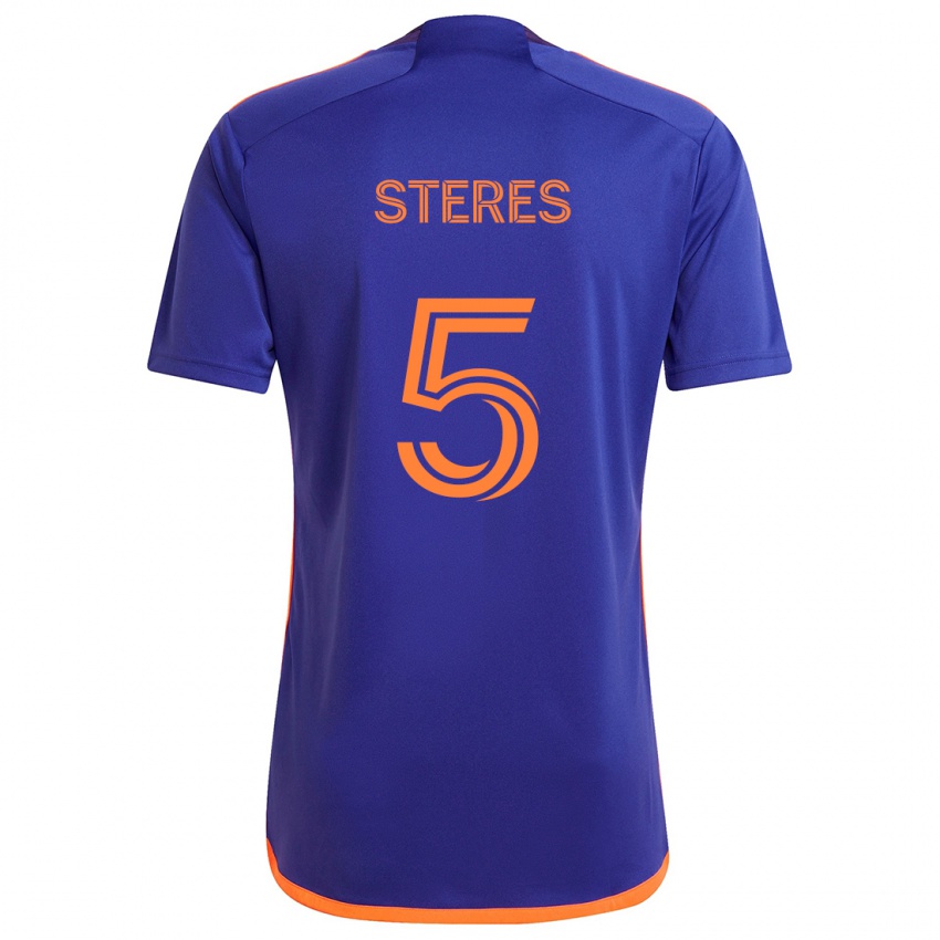 Damen Daniel Steres #5 Lila Orange Auswärtstrikot Trikot 2024/25 T-Shirt Schweiz