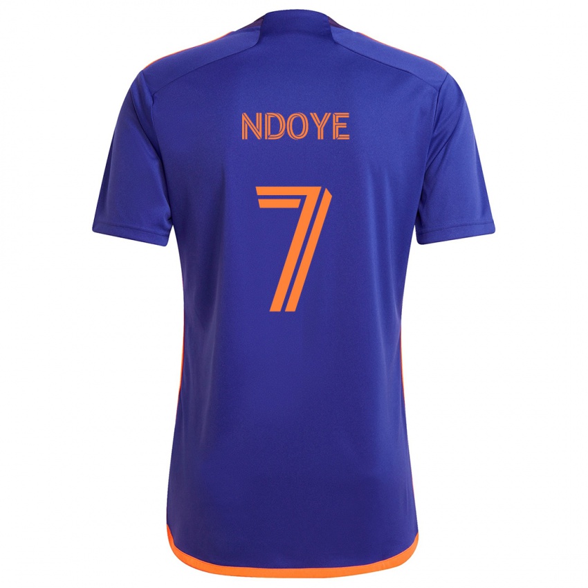 Damen Papa Ndoye #7 Lila Orange Auswärtstrikot Trikot 2024/25 T-Shirt Schweiz