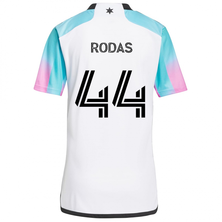 Damen Geremy Rodas #44 Weiß Blau Schwarz Auswärtstrikot Trikot 2024/25 T-Shirt Schweiz