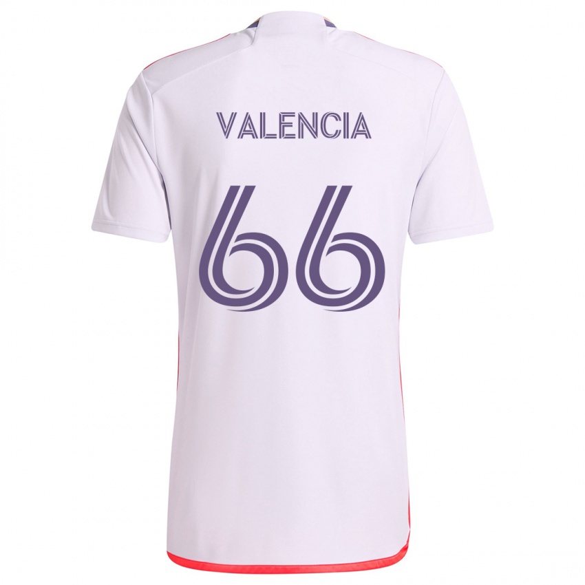 Femme Maillot Yeiler Valencia #66 Blanc Rouge Violet Tenues Extérieur 2024/25 T-Shirt Suisse