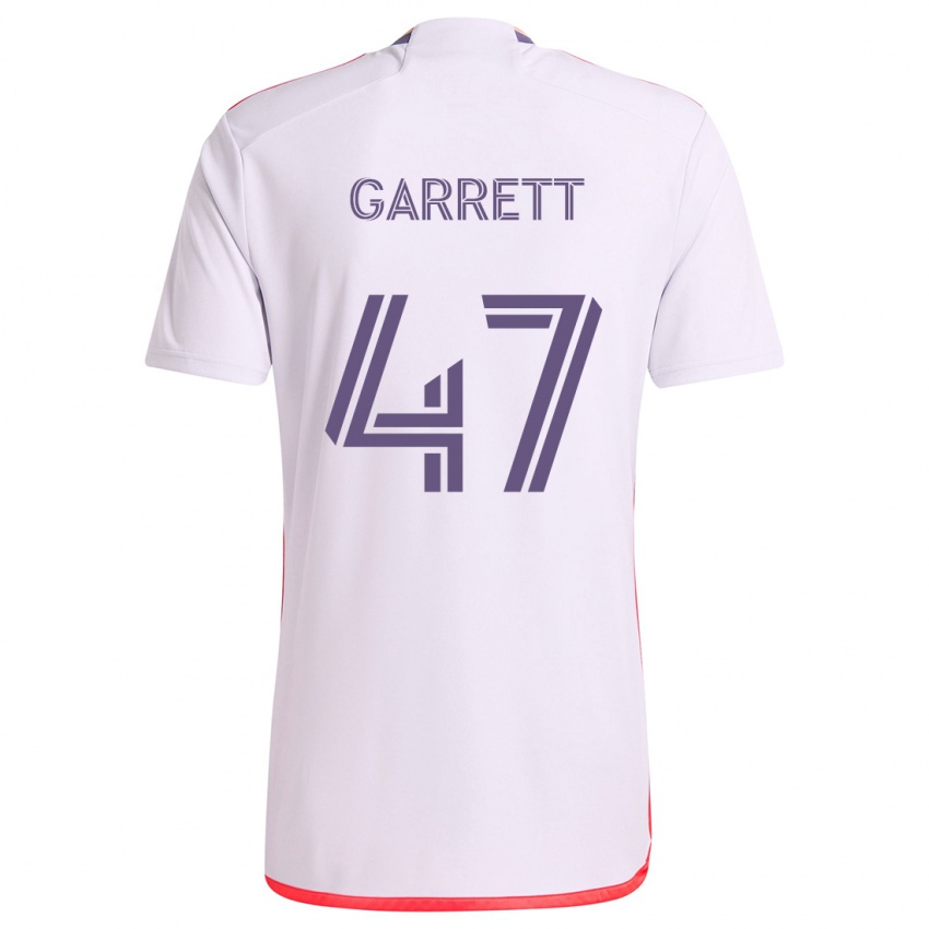 Damen Ian Garrett #47 Weiß Rot Lila Auswärtstrikot Trikot 2024/25 T-Shirt Schweiz