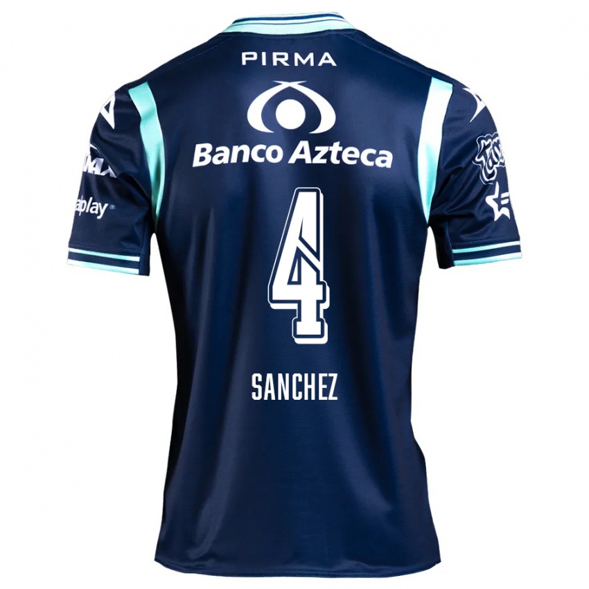 Femme Maillot Liliana Sánchez #4 Bleu Marine Tenues Extérieur 2024/25 T-Shirt Suisse