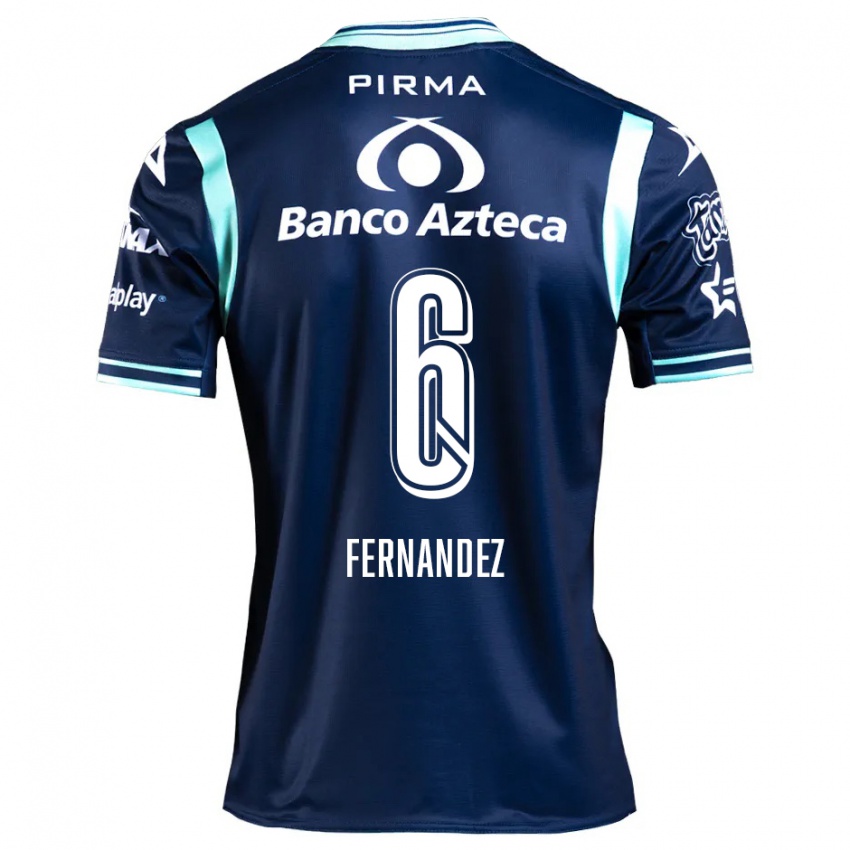 Femme Maillot Liliana Fernández #6 Bleu Marine Tenues Extérieur 2024/25 T-Shirt Suisse