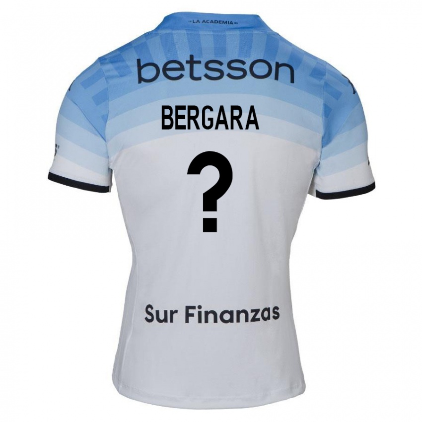 Femme Maillot Matías Bergara #0 Blanc Bleu Noir Tenues Extérieur 2024/25 T-Shirt Suisse