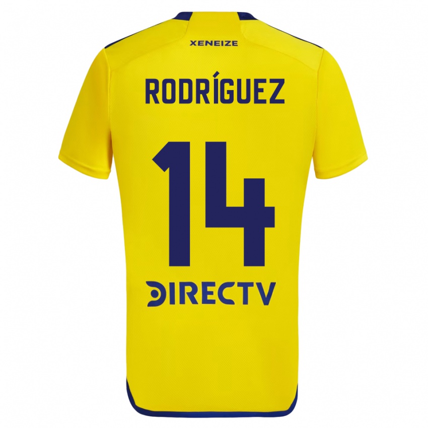 Damen Isaías Rodríguez #14 Gelb Blau Auswärtstrikot Trikot 2024/25 T-Shirt Schweiz