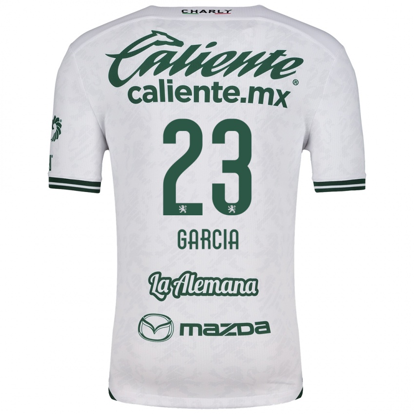 Femme Maillot Óscar García #23 Blanc Vert Tenues Extérieur 2024/25 T-Shirt Suisse