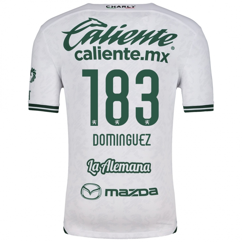 Femme Maillot Jesús Domínguez #183 Blanc Vert Tenues Extérieur 2024/25 T-Shirt Suisse