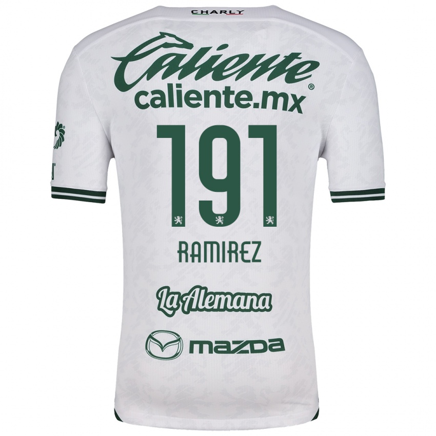 Femme Maillot Ian Ramírez #191 Blanc Vert Tenues Extérieur 2024/25 T-Shirt Suisse