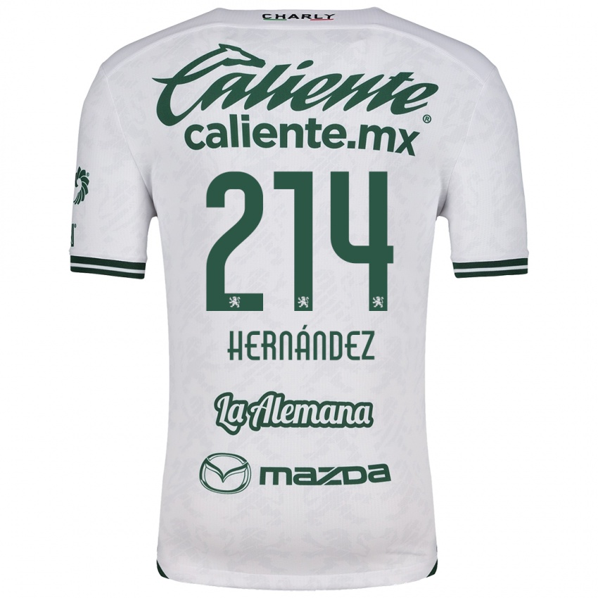 Femme Maillot Iván Hernández #214 Blanc Vert Tenues Extérieur 2024/25 T-Shirt Suisse