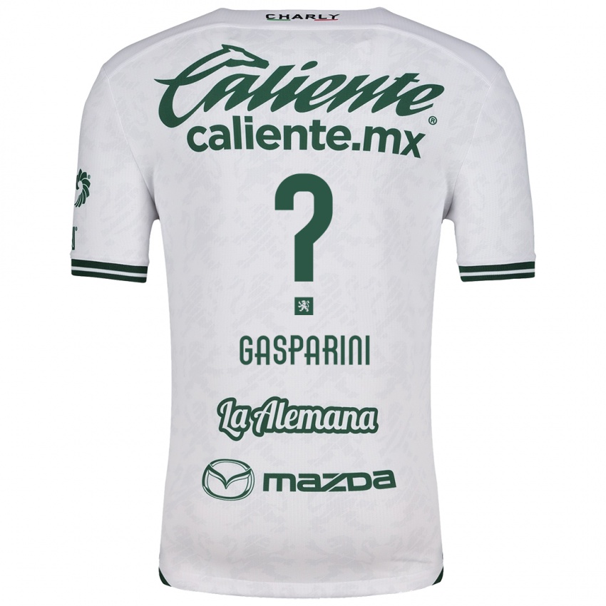 Femme Maillot Joaquín Gasparini #0 Blanc Vert Tenues Extérieur 2024/25 T-Shirt Suisse