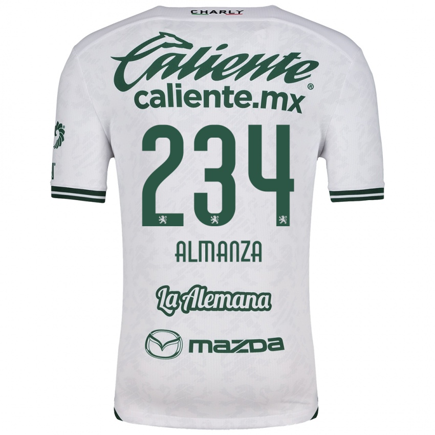 Femme Maillot Román Almanza #234 Blanc Vert Tenues Extérieur 2024/25 T-Shirt Suisse