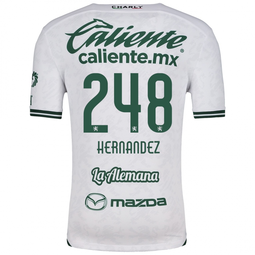 Femme Maillot Fernando Hernández #248 Blanc Vert Tenues Extérieur 2024/25 T-Shirt Suisse