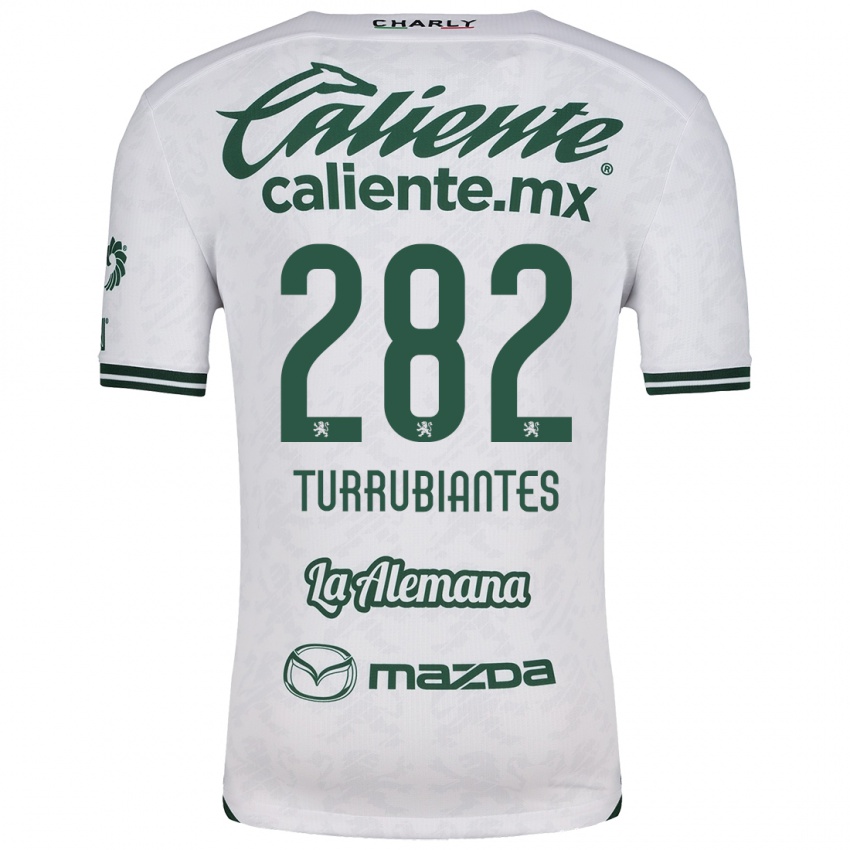 Femme Maillot Abdon Turrubiantes #282 Blanc Vert Tenues Extérieur 2024/25 T-Shirt Suisse