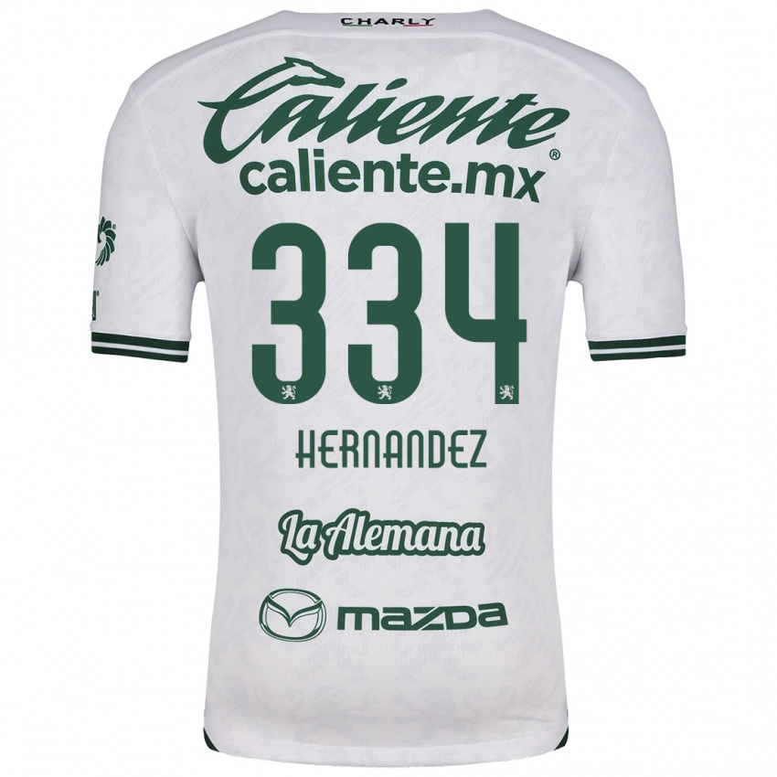 Femme Maillot Alan Hernández #334 Blanc Vert Tenues Extérieur 2024/25 T-Shirt Suisse