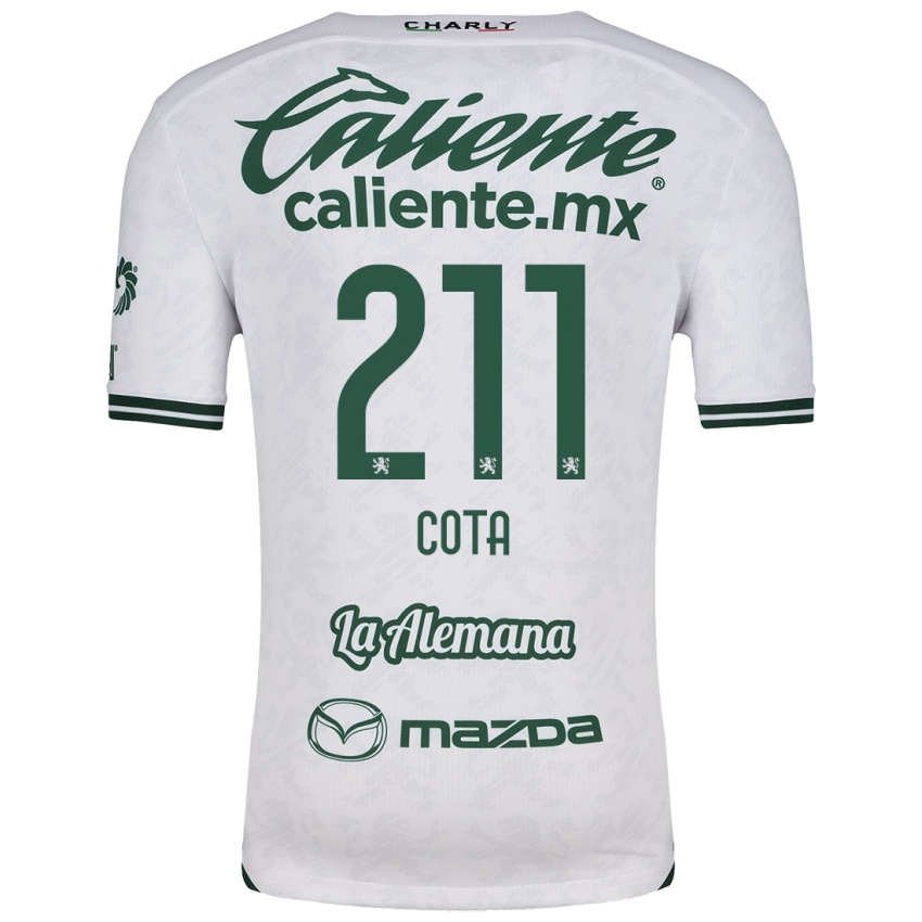 Femme Maillot Luis Cota #211 Blanc Vert Tenues Extérieur 2024/25 T-Shirt Suisse