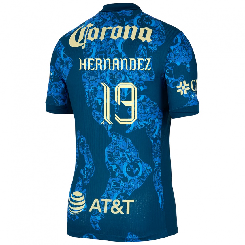 Damen Illian Hernández #19 Blau Gelb Auswärtstrikot Trikot 2024/25 T-Shirt Schweiz