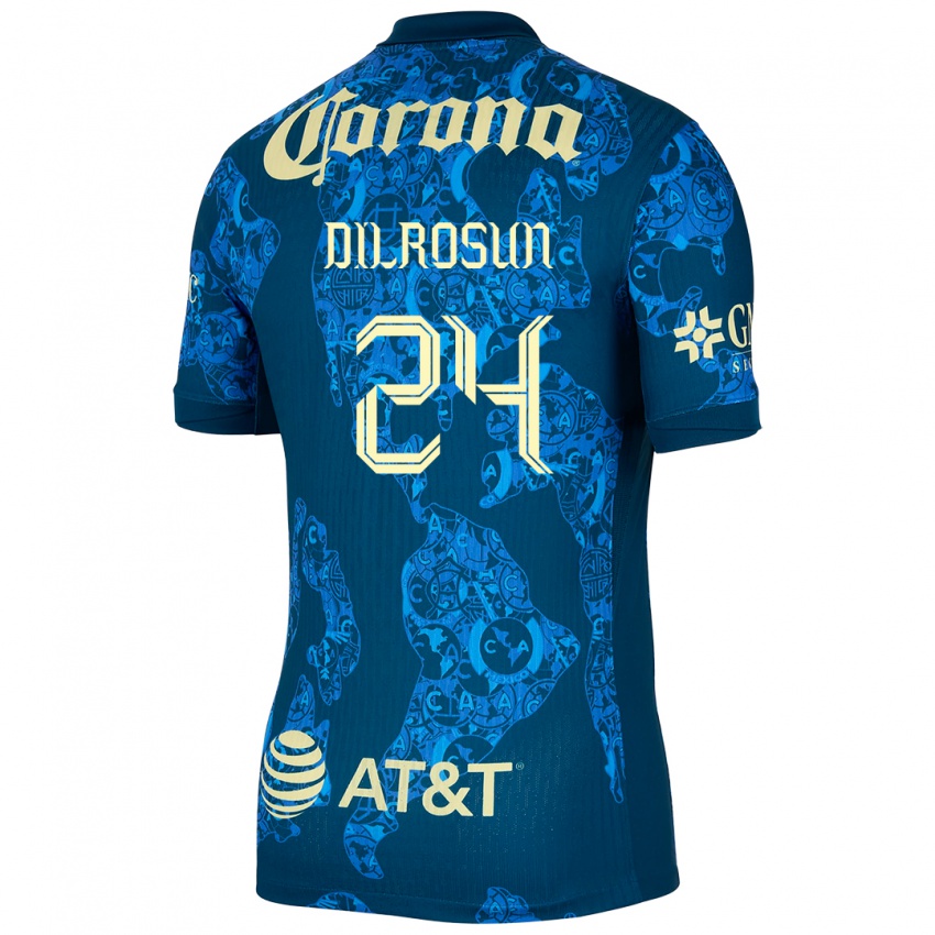 Damen Javairô Dilrosun #24 Blau Gelb Auswärtstrikot Trikot 2024/25 T-Shirt Schweiz