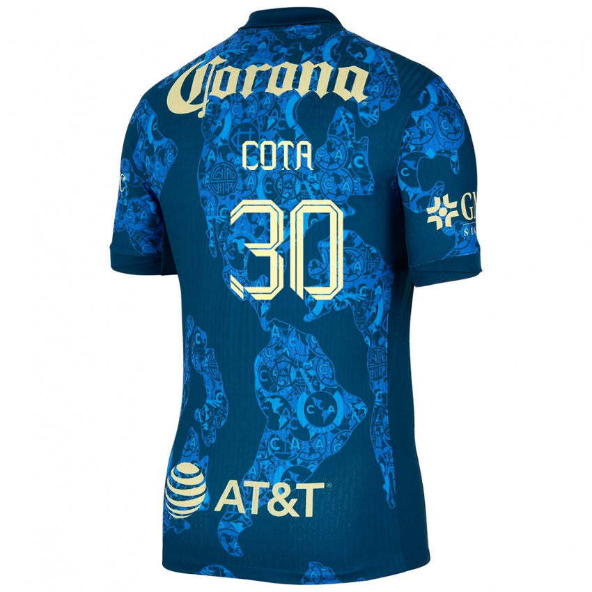 Damen Rodolfo Cota #30 Blau Gelb Auswärtstrikot Trikot 2024/25 T-Shirt Schweiz