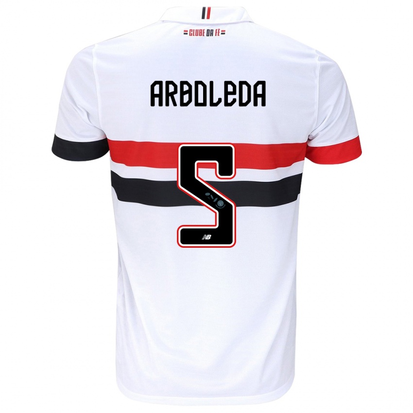 Kinder Robert Arboleda #5 Weiß Rot Schwarz Heimtrikot Trikot 2024/25 T-Shirt Schweiz