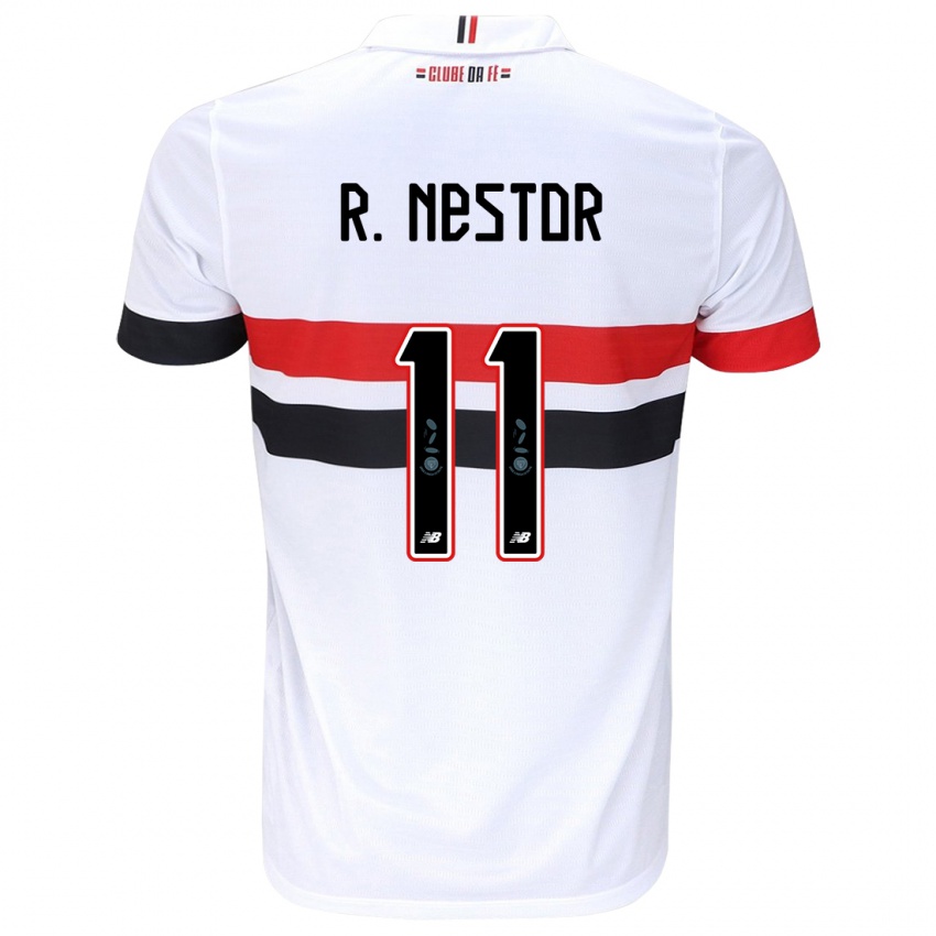 Kinder Rodrigo Nestor #11 Weiß Rot Schwarz Heimtrikot Trikot 2024/25 T-Shirt Schweiz