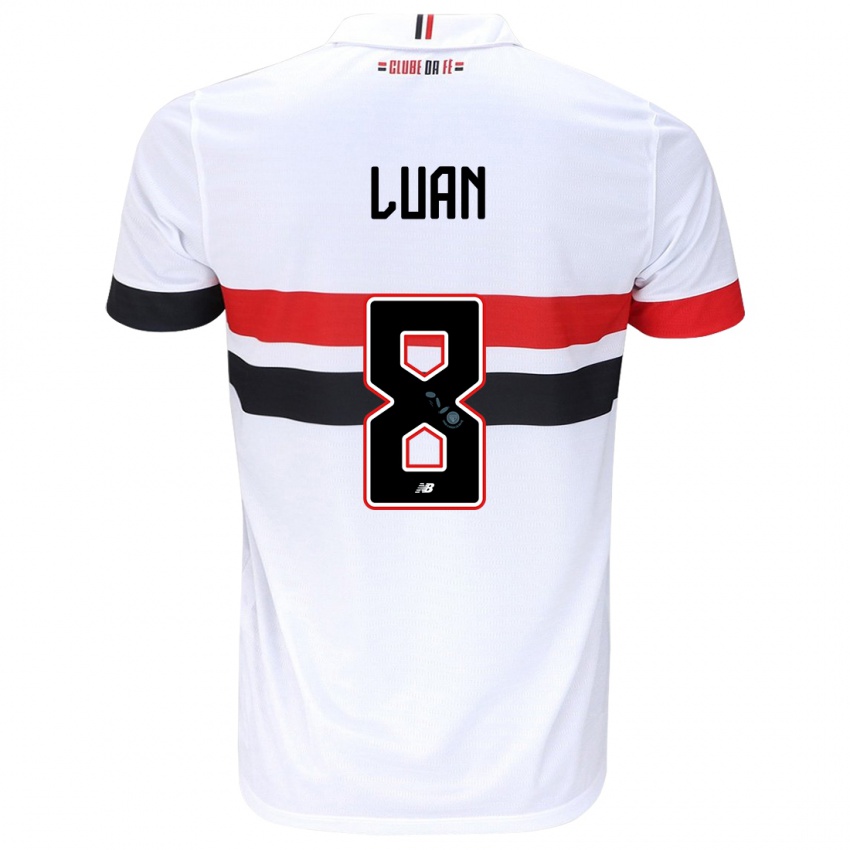 Kinder Luan #8 Weiß Rot Schwarz Heimtrikot Trikot 2024/25 T-Shirt Schweiz