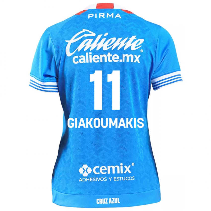 Enfant Maillot Georgios Giakoumakis #11 Bleu Ciel Tenues Domicile 2024/25 T-Shirt Suisse