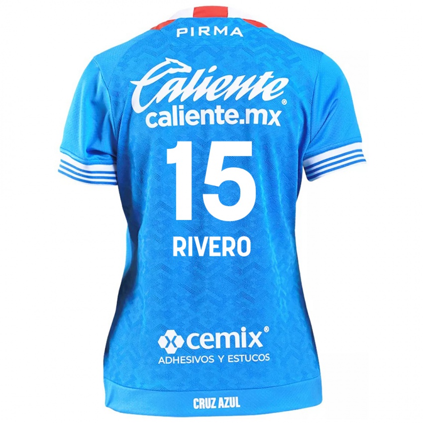 Enfant Maillot Ignacio Rivero #15 Bleu Ciel Tenues Domicile 2024/25 T-Shirt Suisse