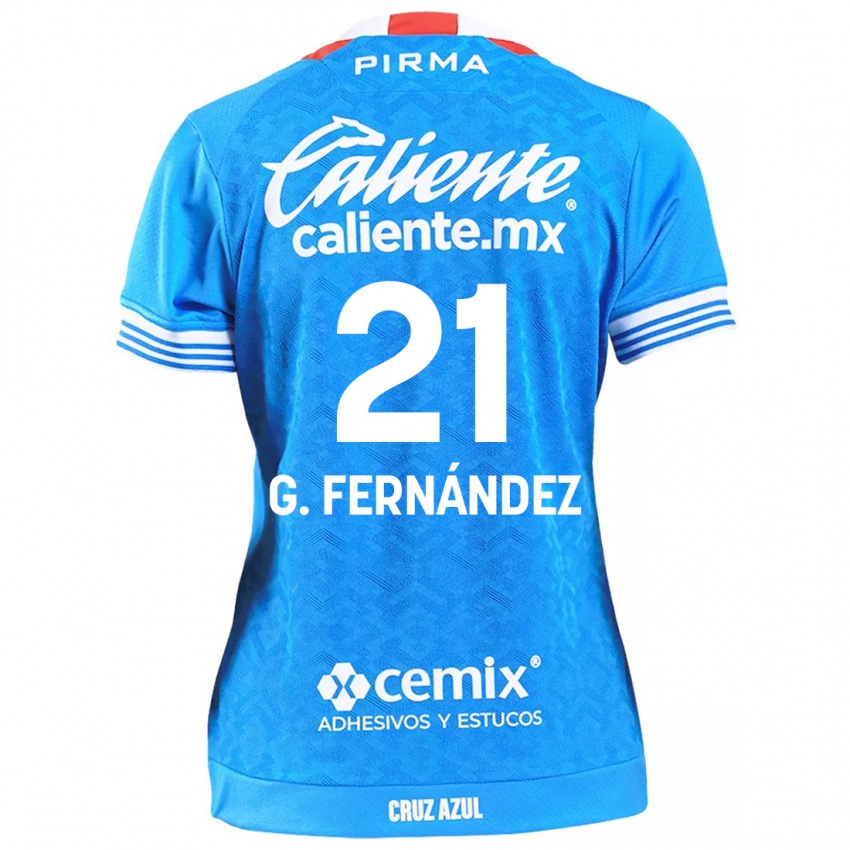 Enfant Maillot Gabriel Fernández #21 Bleu Ciel Tenues Domicile 2024/25 T-Shirt Suisse