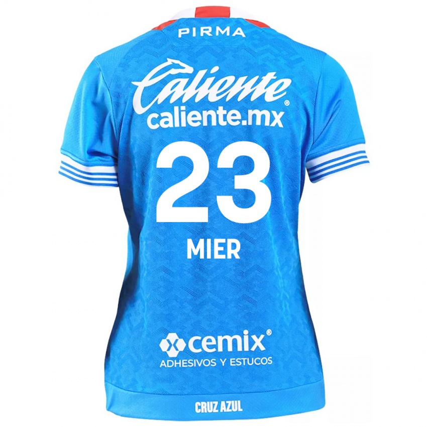 Enfant Maillot Kevin Mier #23 Bleu Ciel Tenues Domicile 2024/25 T-Shirt Suisse