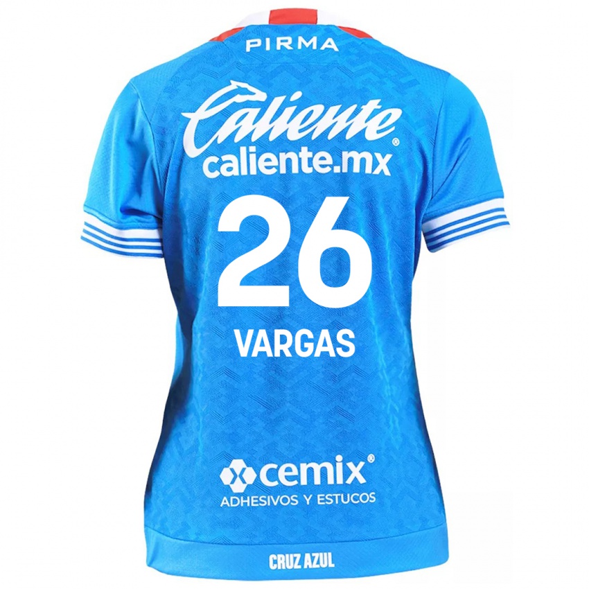 Enfant Maillot Carlos Vargas #26 Bleu Ciel Tenues Domicile 2024/25 T-Shirt Suisse