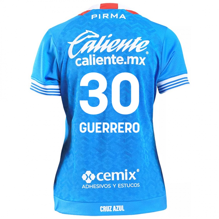 Enfant Maillot Rafael Guerrero #30 Bleu Ciel Tenues Domicile 2024/25 T-Shirt Suisse