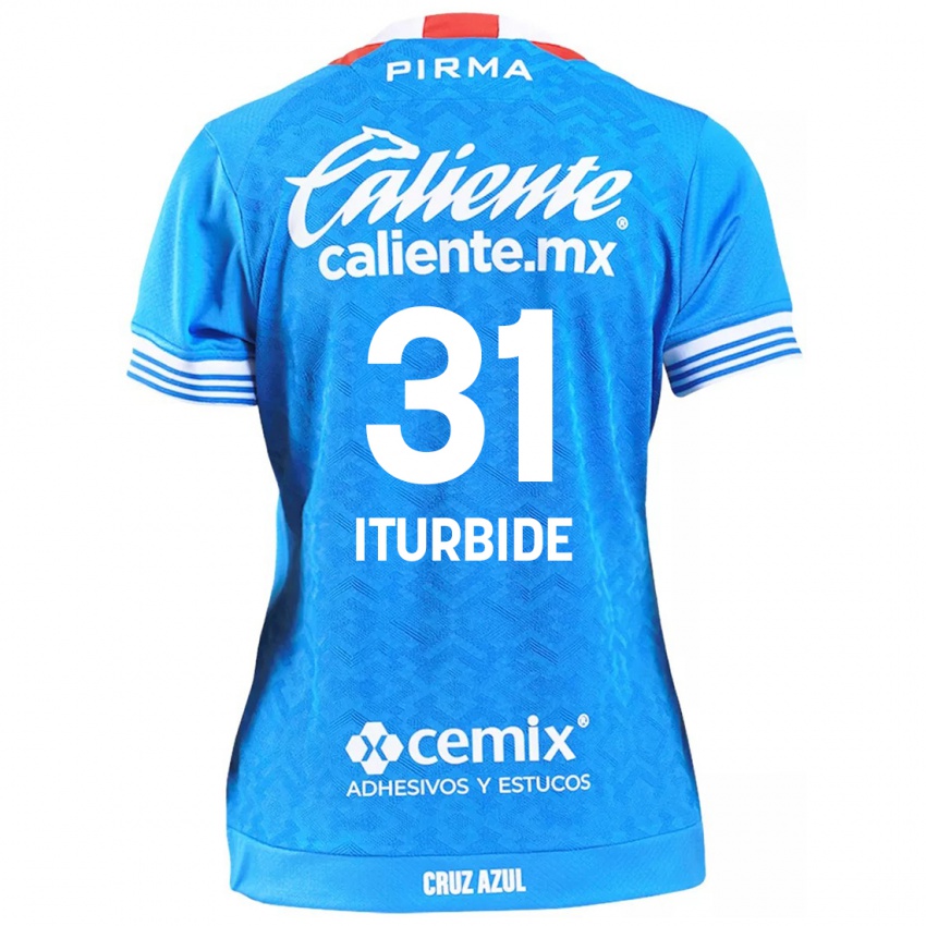 Enfant Maillot Luis Iturbide #31 Bleu Ciel Tenues Domicile 2024/25 T-Shirt Suisse