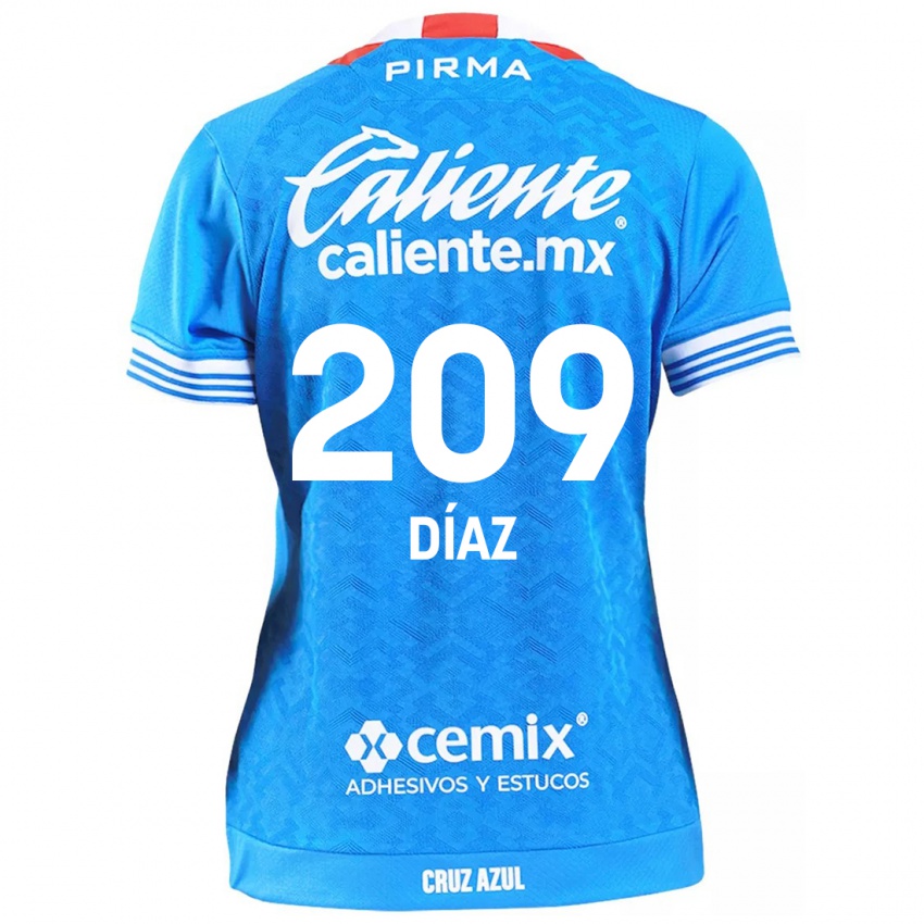 Enfant Maillot Josué Díaz #209 Bleu Ciel Tenues Domicile 2024/25 T-Shirt Suisse