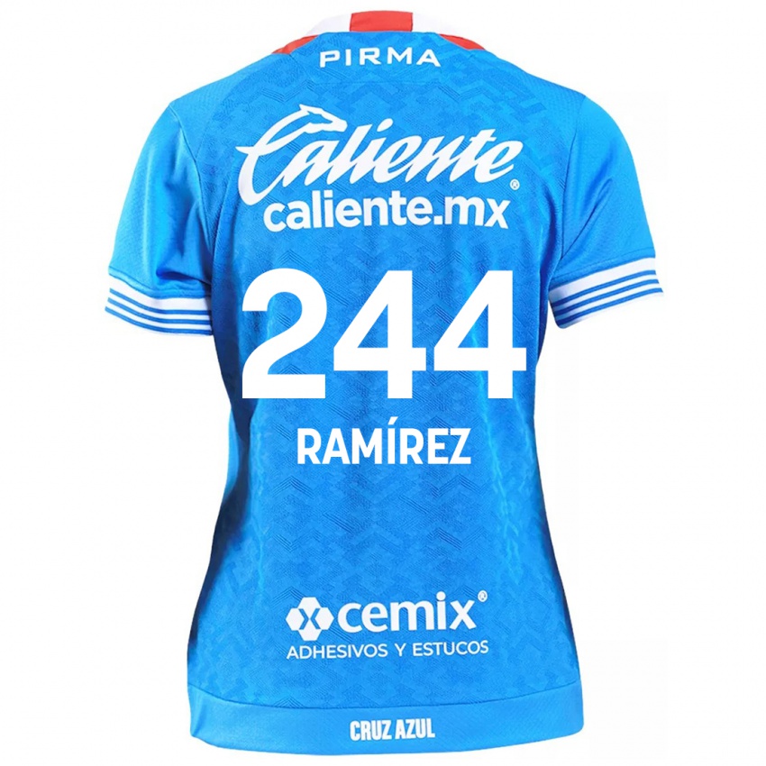 Enfant Maillot Nicolás Ramírez #244 Bleu Ciel Tenues Domicile 2024/25 T-Shirt Suisse