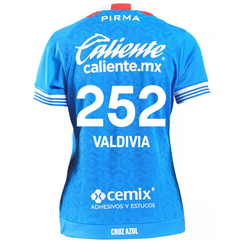 Enfant Maillot Christian Valdivia #252 Bleu Ciel Tenues Domicile 2024/25 T-Shirt Suisse