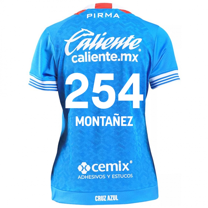 Enfant Maillot Humberto Montañez #254 Bleu Ciel Tenues Domicile 2024/25 T-Shirt Suisse