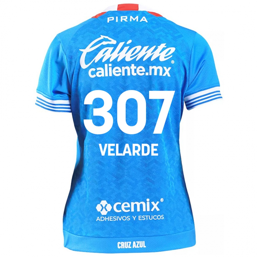 Enfant Maillot Juan Velarde #307 Bleu Ciel Tenues Domicile 2024/25 T-Shirt Suisse