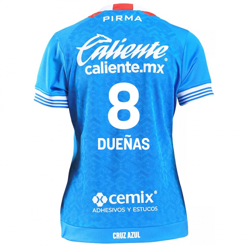 Enfant Maillot Jesus Duenas #8 Bleu Ciel Tenues Domicile 2024/25 T-Shirt Suisse