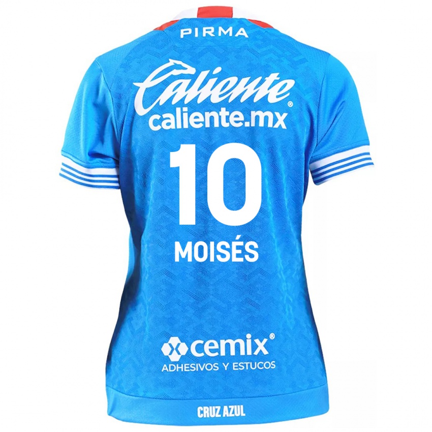 Enfant Maillot Moisés Vieira #10 Bleu Ciel Tenues Domicile 2024/25 T-Shirt Suisse