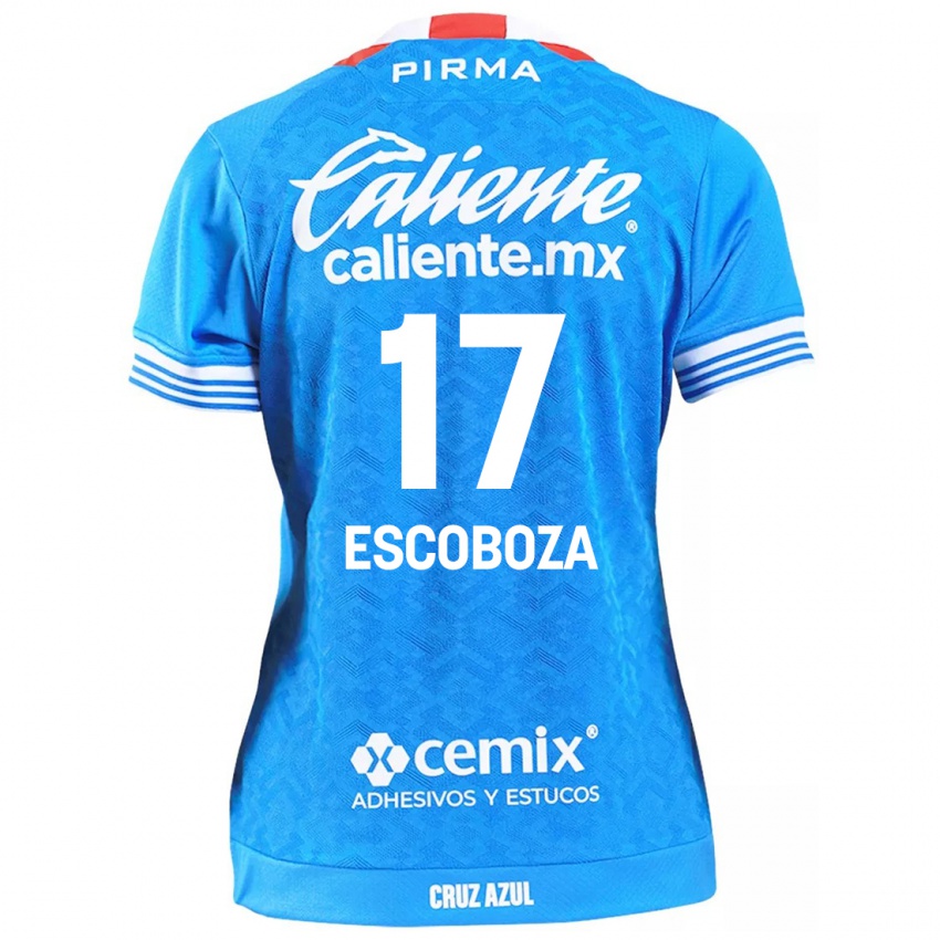 Enfant Maillot Alonso Escoboza #17 Bleu Ciel Tenues Domicile 2024/25 T-Shirt Suisse