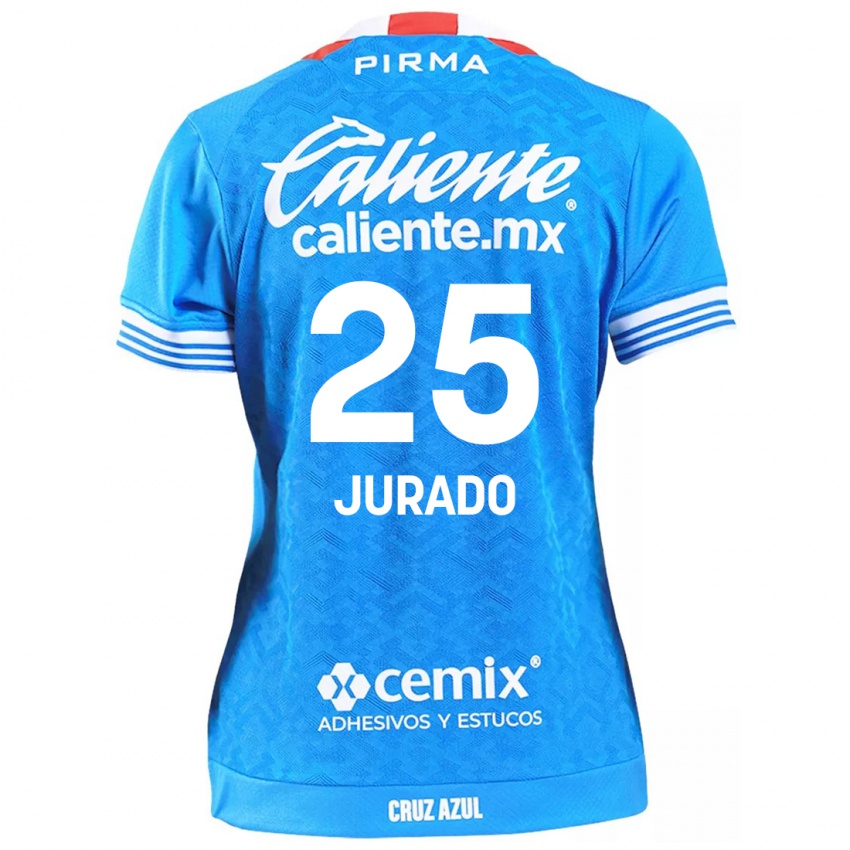 Enfant Maillot Sebastian Jurado #25 Bleu Ciel Tenues Domicile 2024/25 T-Shirt Suisse