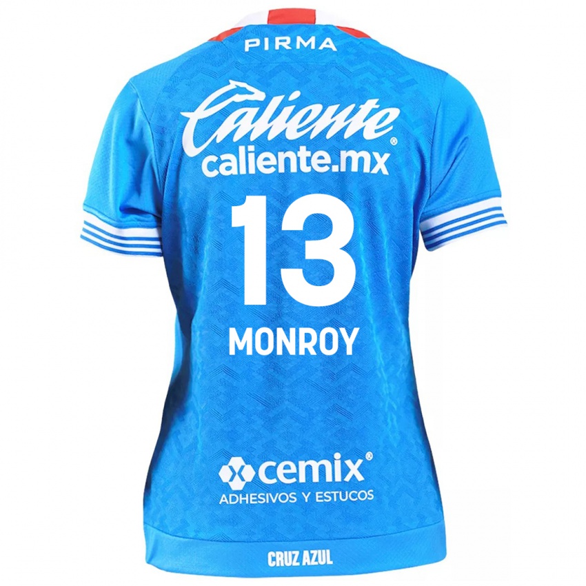 Enfant Maillot Daniela Monroy #13 Bleu Ciel Tenues Domicile 2024/25 T-Shirt Suisse