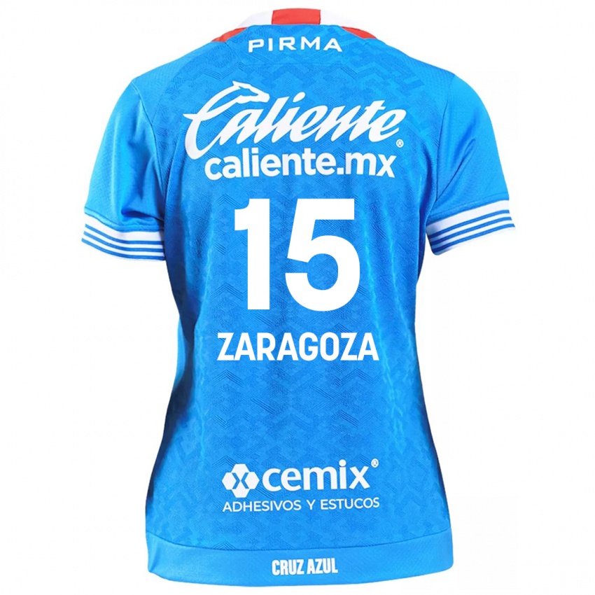 Enfant Maillot Nancy Zaragoza #15 Bleu Ciel Tenues Domicile 2024/25 T-Shirt Suisse