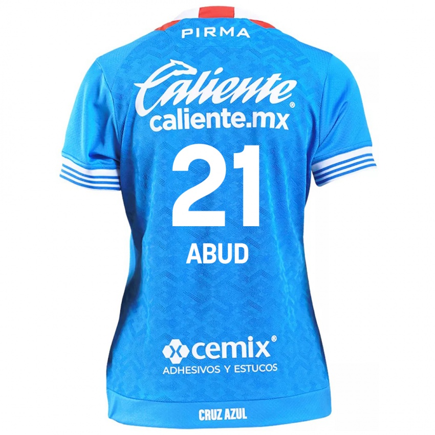 Enfant Maillot Karime Abud #21 Bleu Ciel Tenues Domicile 2024/25 T-Shirt Suisse