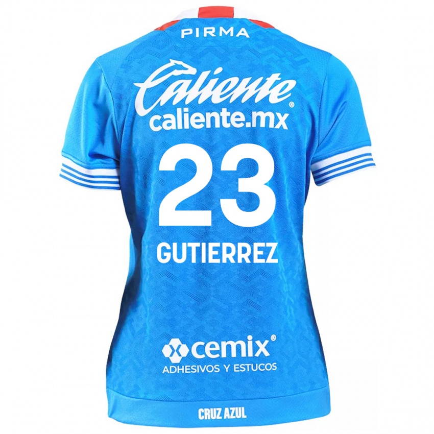 Enfant Maillot Ivonne Gutierrez #23 Bleu Ciel Tenues Domicile 2024/25 T-Shirt Suisse